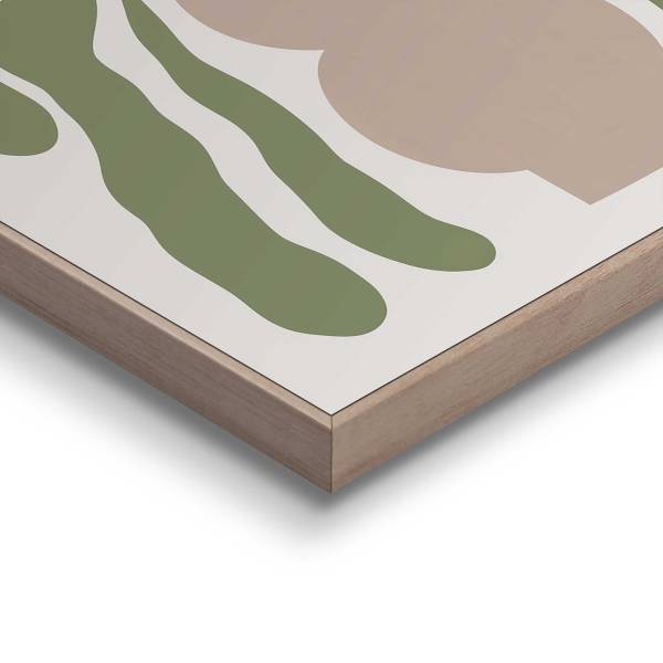 Stampa Abstract Flowers MDF - Verde / Bianco