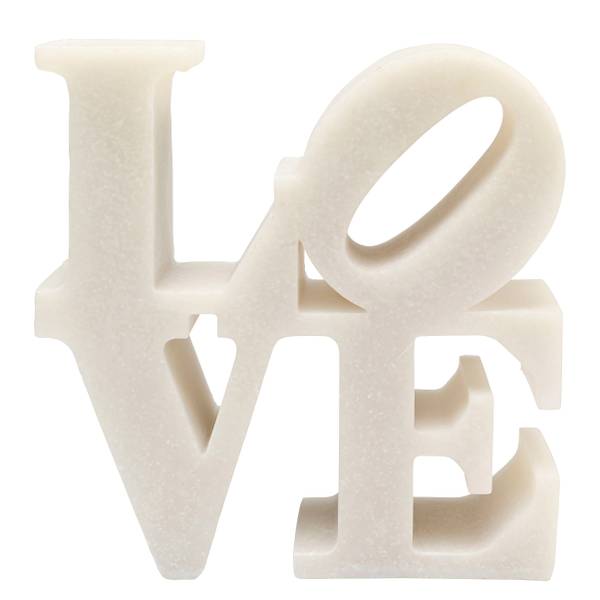 Dekoobjekt Soft Love Kunststein - Weiß