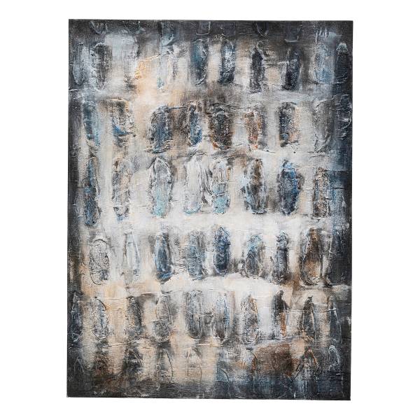 Leinwandbild Shadows Fichte Massiv / Baumwollstoff - Grau