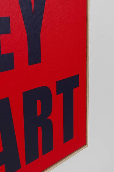 Leihnwandbild Need Money MDF / Papier - Rot