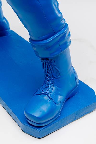 Decoratief beeldje Street Art Bouquet polyresin - blauw