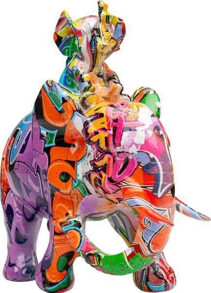 Dekofigur Elefant Dumbo Polyresin - Multicolor