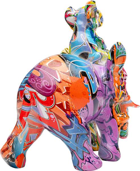 Dekofigur Elefant Dumbo Polyresin - Multicolor