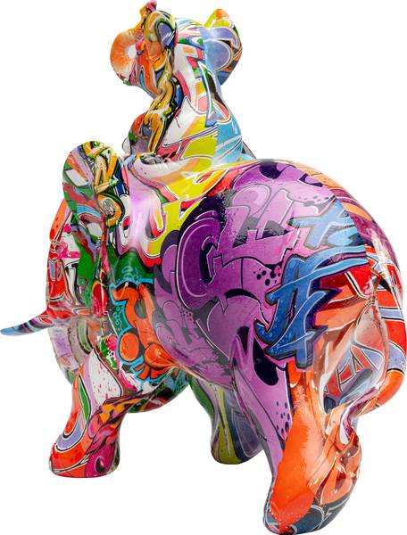 Dekofigur Elefant Dumbo Polyresin - Multicolor