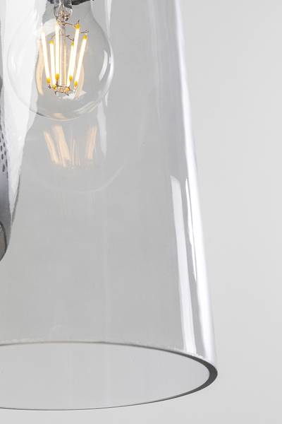 Pendelleuchte Melange Typ B Stahl / Klarglas - Grau / Braun