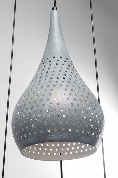 Pendelleuchte Melange Typ B Stahl / Klarglas - Grau / Braun