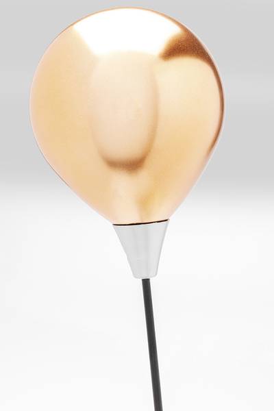 Dekofigur Balloon Bear Polyresin / Sicherheitsglas - Weiß / Roségold