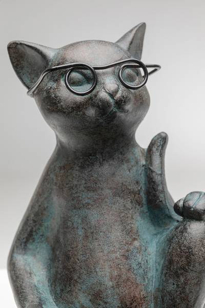Dekofigur Cat Life Polyresin - Grau