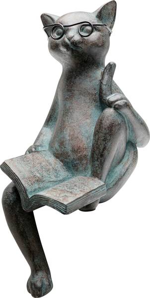 Dekofigur Cat Life Polyresin - Grau