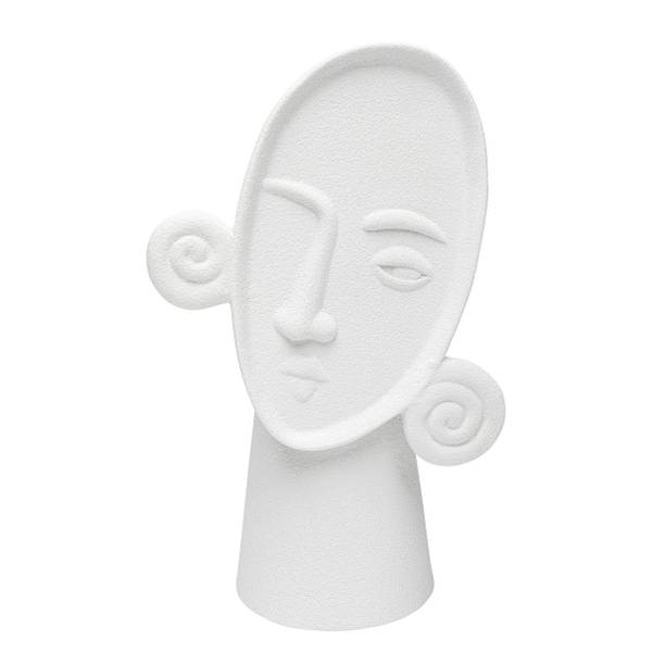 Vase Curly Head Porzellan - Weiß