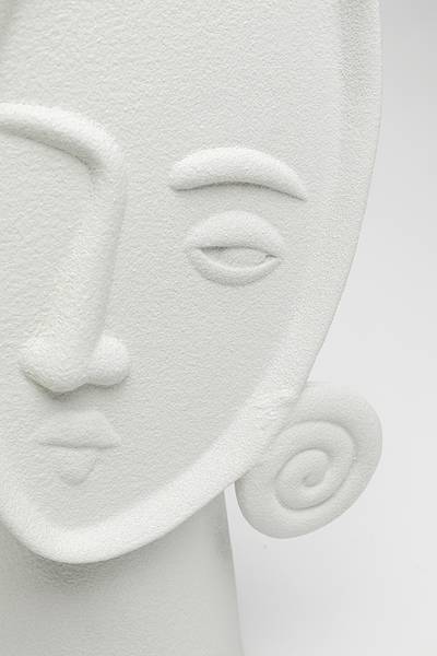 Vase Curly Head Porzellan - Weiß