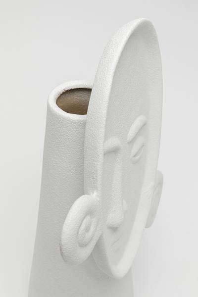 Vase Curly Head Porzellan - Weiß