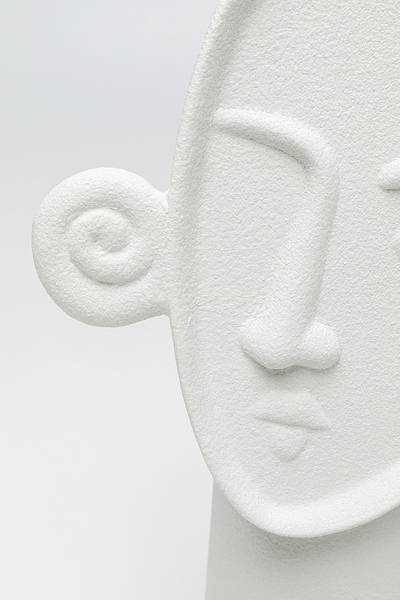 Vase Curly Head Porzellan - Weiß