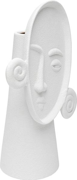 Vase Curly Head Porzellan - Weiß