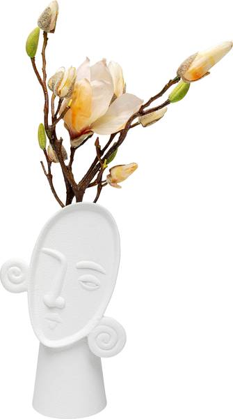 Vase Curly Head Porzellan - Weiß