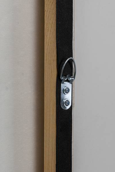 Leinwandbild Treccia Massivholz / Baumwollstoff - Beige