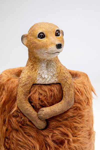 Tischleuchte Animal Meerkat Stahl / Polyresin - Braun