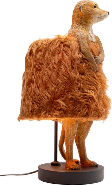 Tischleuchte Animal Meerkat Stahl / Polyresin - Braun