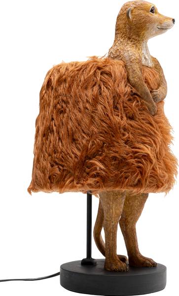 Tischleuchte Animal Meerkat Stahl / Polyresin - Braun