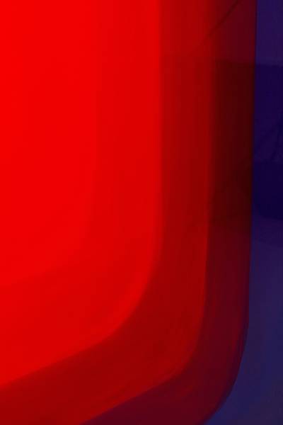 Leinwandbild Tendency Typ C MDF / Baumwollstoff - Rot / Blau