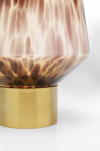 Vase Caramel Typ B Farbglas / Messing - Braun