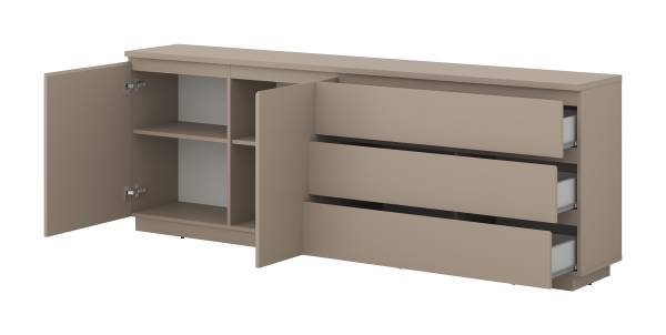 Dressoir YARA 4 lades zandgrijs