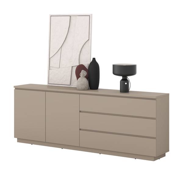 Dressoir YARA 4 lades zandgrijs