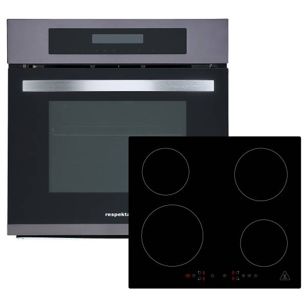 Oven- en kookplaatset autark Respekta X zwart