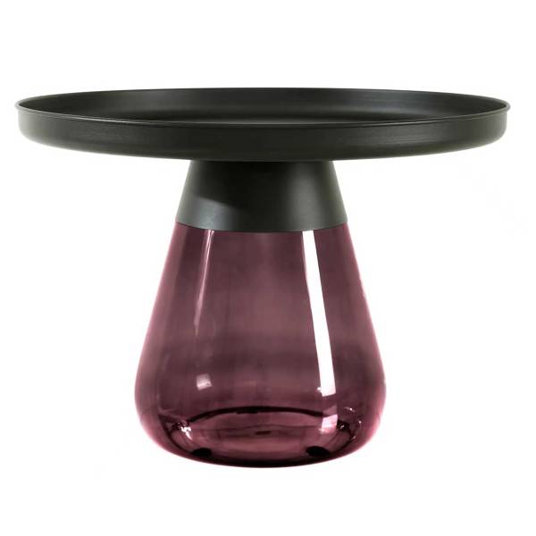 Couchtisch-Set Caviatta 2er-Set Glas / Metall - Dunkellila