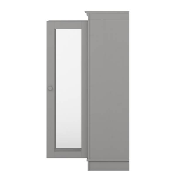 Houten kast LILLEHAMMER met glasdeur grijs grenenhout