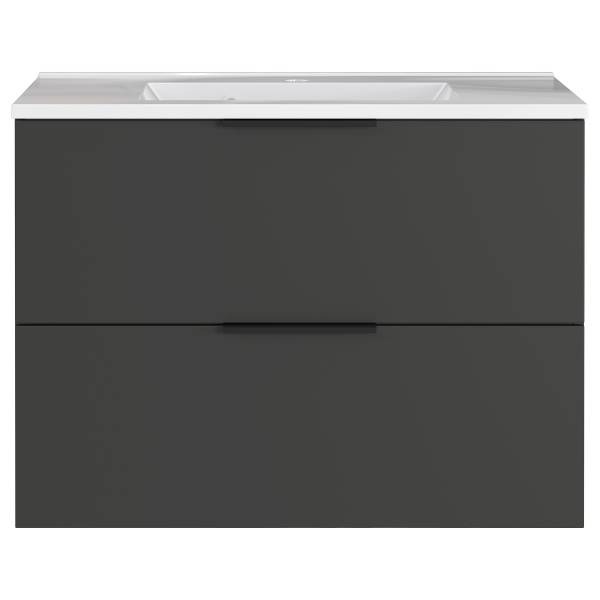 Wastafel Crandon grafietkleurig - Hoogte: 61 cm