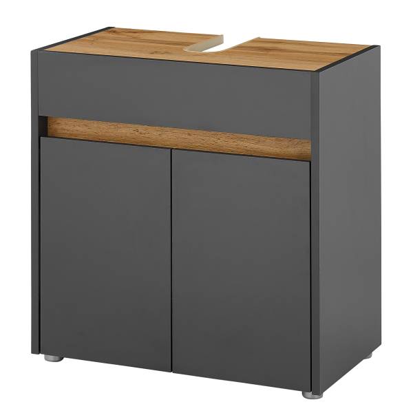 Badset Chinelas 3-teilig Midischrank Anthrazit