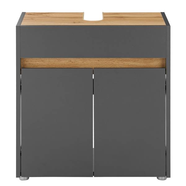 Badset Chinelas 3-teilig Midischrank Anthrazit