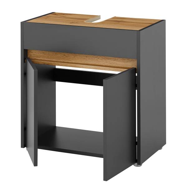 Badset Chinelas 3-teilig Midischrank Anthrazit