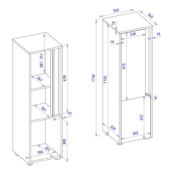 Badset Chinelas 3-teilig Midischrank Anthrazit