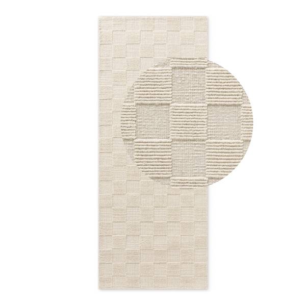 Tapis de couloir Scala Laine - Crème