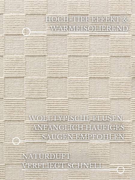 Tapis de couloir Scala Laine - Crème