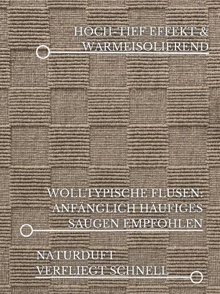Wollteppich Scala Wolle - Beige - 200 x 300 cm