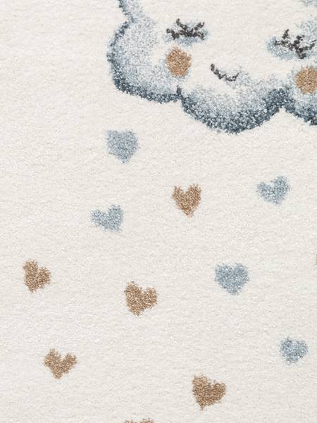 Kinderteppich Elephant Rainbow Polypropylen - Creme