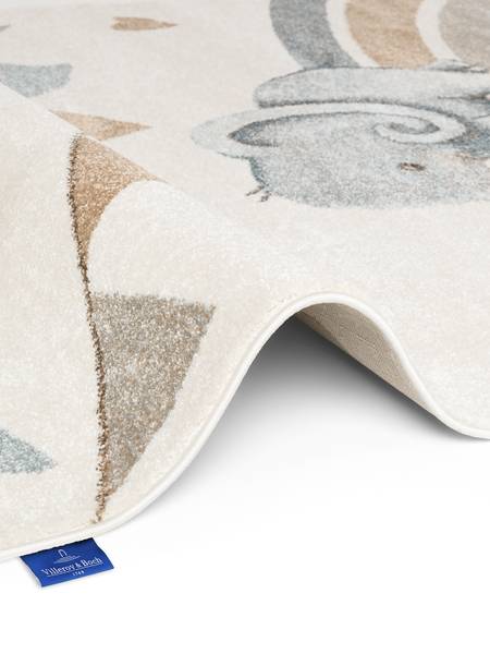 Kinderteppich Elephant Rainbow Party Polypropylen - Creme - 120 x 170 cm