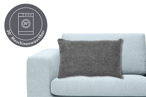 Dekokissen Emmy Polyester - Dunkelgrau