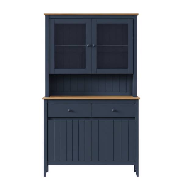 Massives Buffet ANDRAY Dunkelblau - Breite: 110 cm