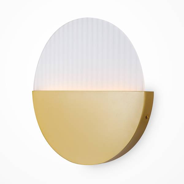LED-Wandleuchte Jupiter Typ B Glas / Mischmetall - 1-flammig