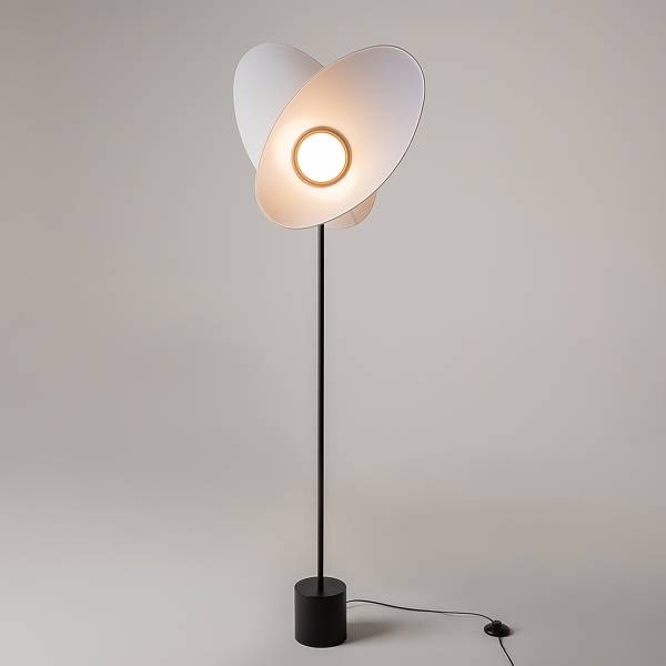 LED-Stehleuchte Evolution Mischgewebe / Aluminium - 1-flammig
