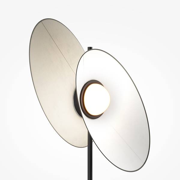 LED-Stehleuchte Evolution Mischgewebe / Aluminium - 1-flammig