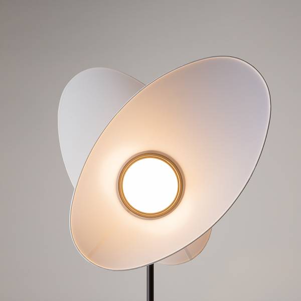 LED-Stehleuchte Evolution Mischgewebe / Aluminium - 1-flammig