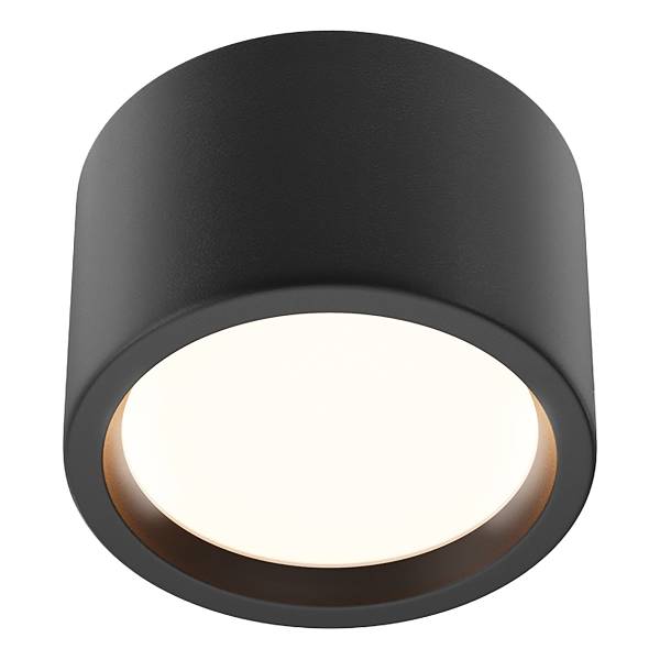 Plafonnier LED Hydra A Aluminium - 1 flamme - Noir