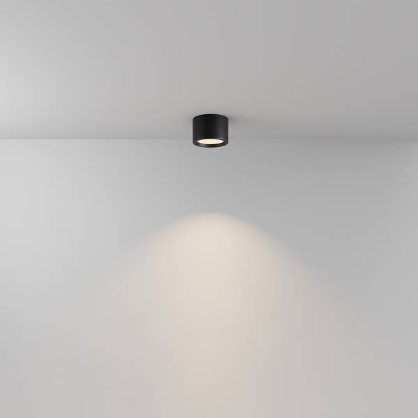 Plafonnier LED Hydra A Aluminium - 1 flamme - Noir