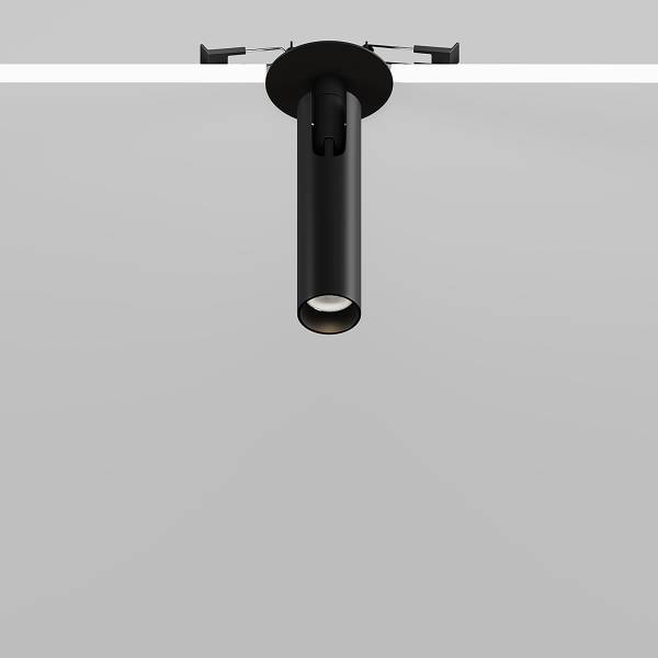 LED-Einbauleuchte Focus T Aluminium - 1-flammig - Schwarz