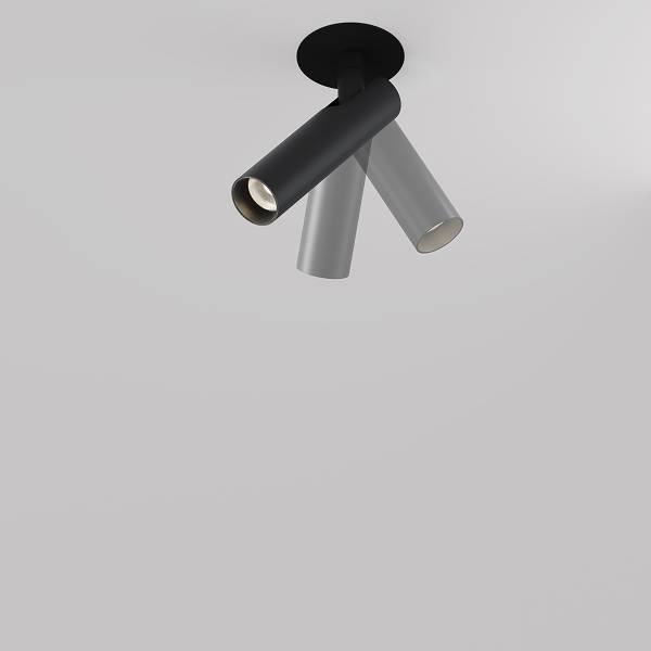 LED-Einbauleuchte Focus T Aluminium - 1-flammig - Schwarz
